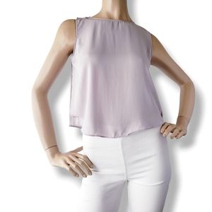 Topshop Gray Side Back Slit Blouse